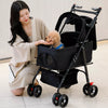 Foldable Pet Stroller with Detachable Carrier for Dogs & Cats
