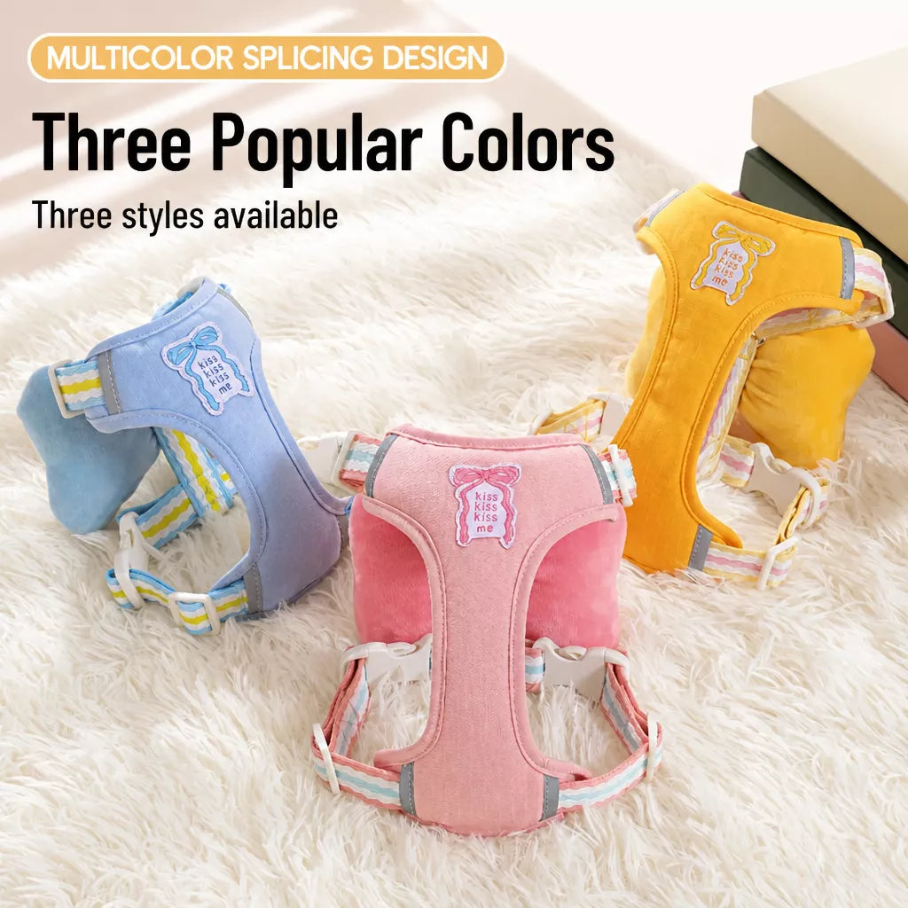Bow Vest Harness and Leash for Small Dogs