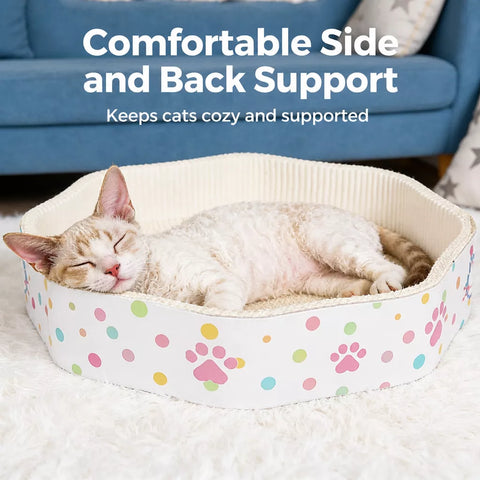 Petal-Style Corrugated Cardboard Cat Scratcher Bed