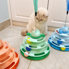 Interactive Cat Spinner Toy with Feather Wand and Colorful Balls
