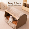 Enclosed Pet Bed for Cats and Dogs with Removable Cover