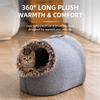 Enclosed Plush Pet Bed with Carry Handle