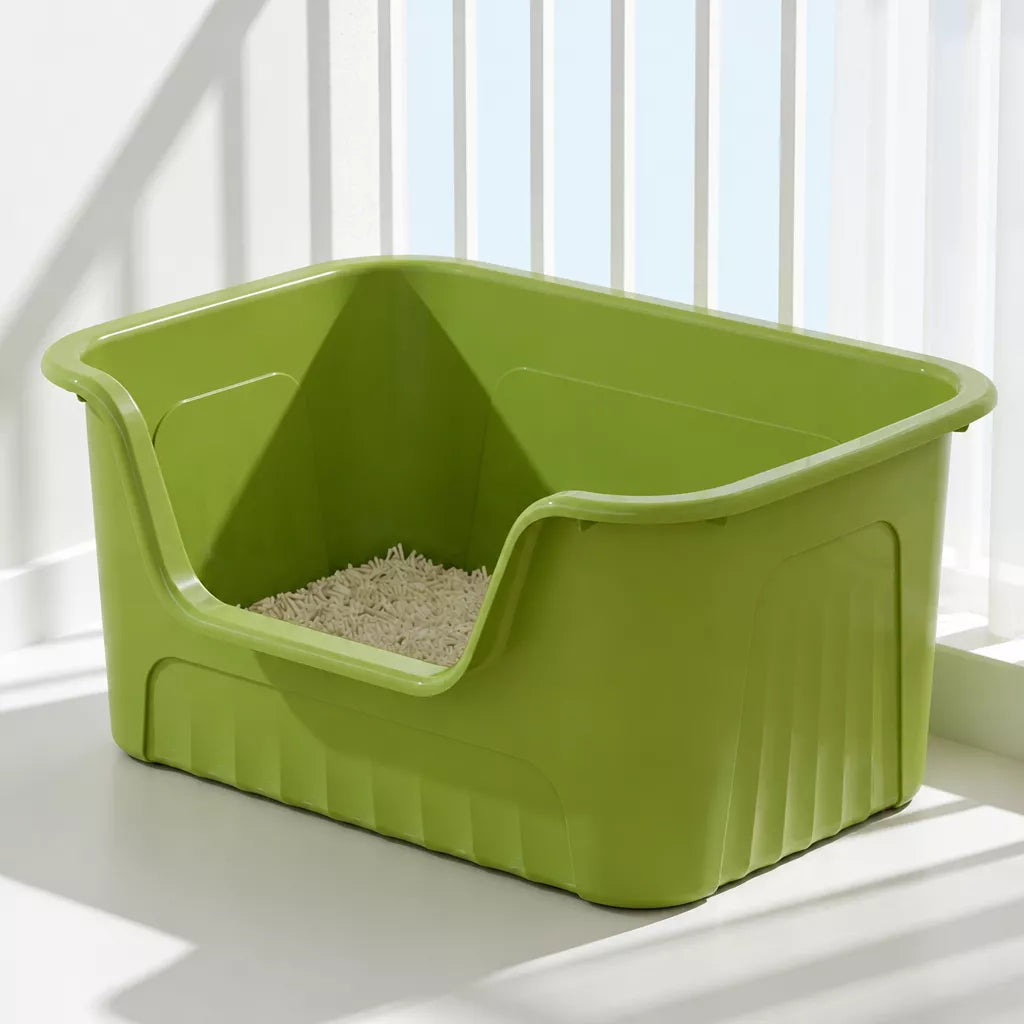 Jumbo Plastic Cat Litter Box with High Sides p-05679
