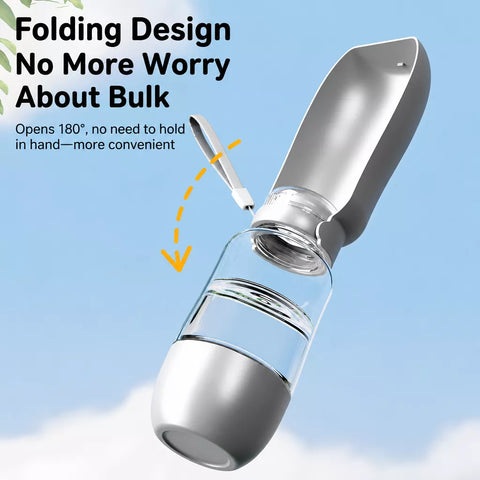 2-in-1 Portable Pet Water Bottle for Dogs & Cats