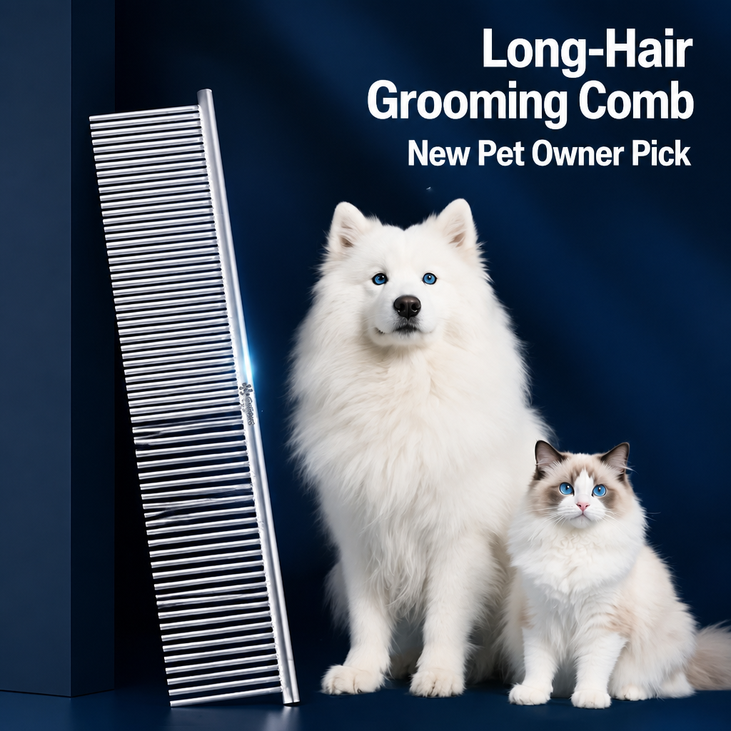 Stainless Steel Grooming Comb for Cats & Dogs
