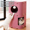 4-Tier Cat Tree with Enclosed House and Scratch Pad