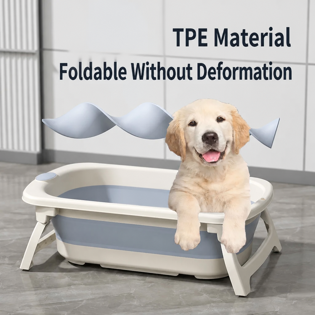 Collapsible Pet Bath Tub for Dogs and Cats
