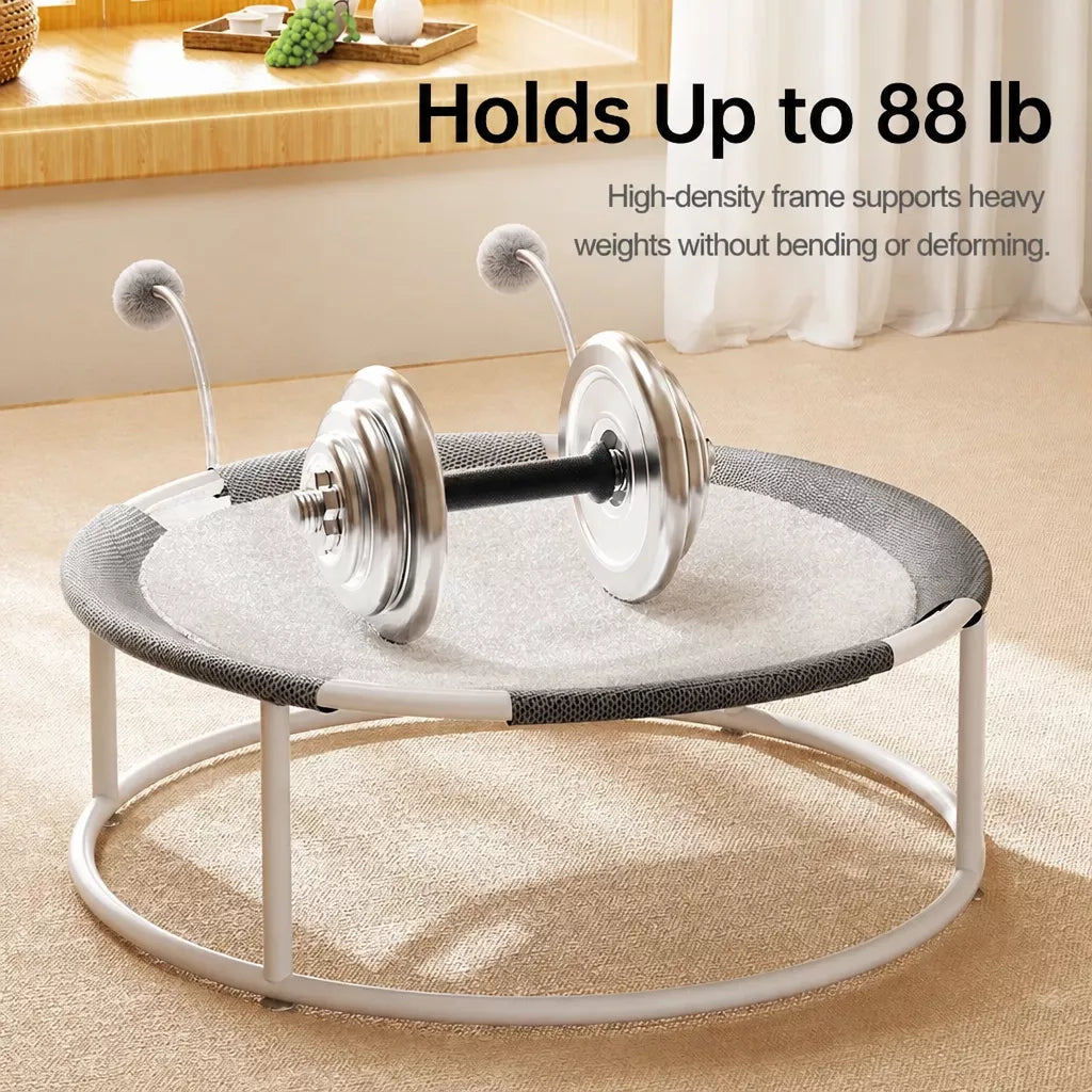 All-Season Cat Bed with Integrated Climbing Hammock