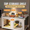 Indoor Pet Crate with Separate Toilet Tray