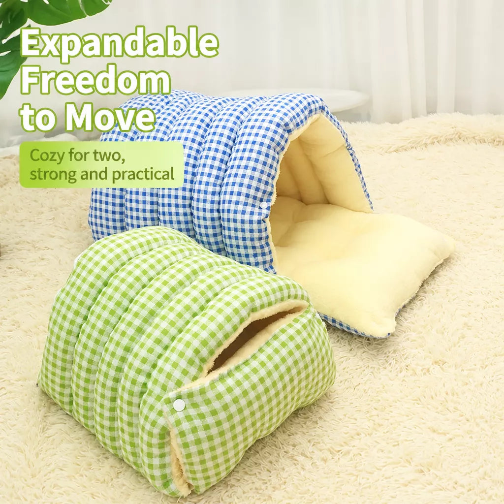 Enclosed Pet Bed for Cats and Small Dogs with Open Entry