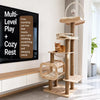 Cat Tree with Hideaway, Scratching Post and Toy
