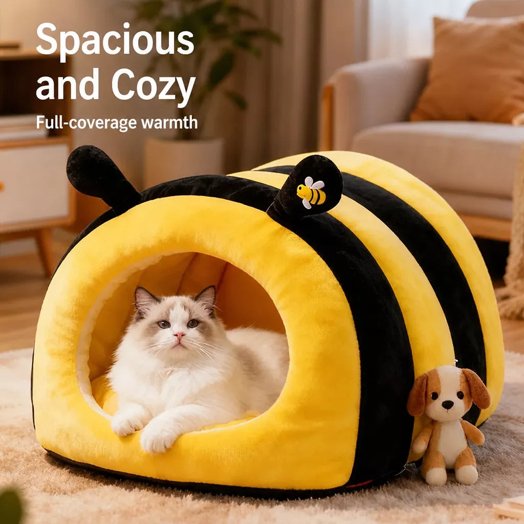 Enclosed Pet Bed Tent for Cats and Small Dogs