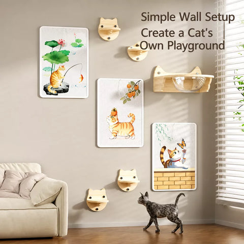 Vertical Adhesive Wall-Mounted Cat Scratcher