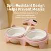 Ceramic Double Pet Bowls with Elevated Stand
