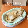 White Corrugated Cardboard Cat Scratcher Lounge