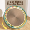 Extra-Large Round Kraft Paper Cat Scratcher with Play Balls - p-00036