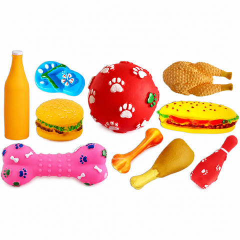 Latex Squeaky Dog Toy – Playful Shapes