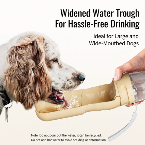 Foldable Pet Water Bottle & Feeder for Dogs and Cats