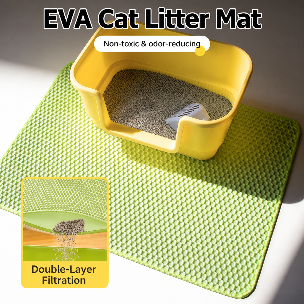 Double-Layer Cut-to-Fit Cat Litter Mat