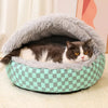 Semi-Enclosed Shell Pet Bed for Cats and Small Dogs
