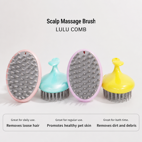 Pet Bath & Grooming Brush for Dogs and Cats