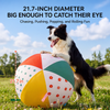 Oversized Interactive Dog Ball for Fetch and Tug-of-War