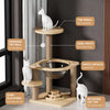 Wooden Space Capsule Cat Tree with Scratching Post