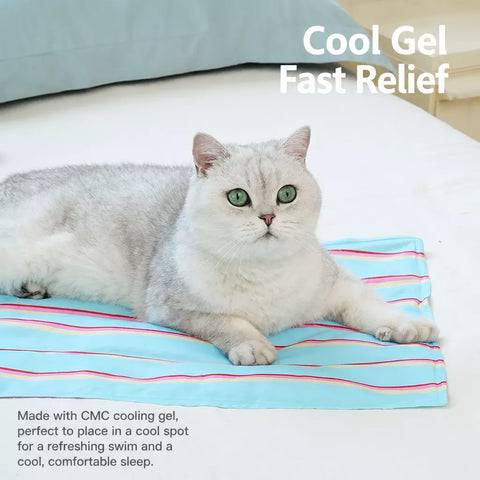 Striped Gel Pet Mat for Dogs & Cats