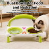 Raised Ceramic Double Pet Bowl Set