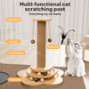 4-in-1 Cat Scratching Post with Sisal Mat and Interactive Toy