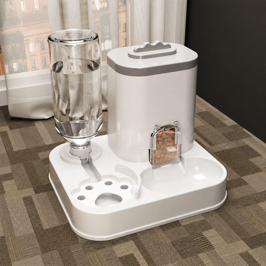 Automatic Pet Feeder with Water Bowl
