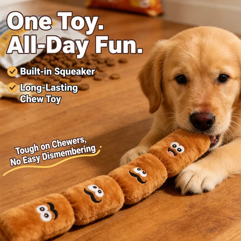 Four-Section Sausage Squeaky Dog Toy