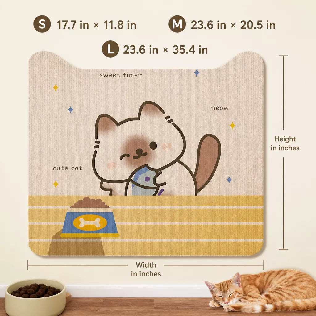 Self-Adhesive Cat Scratching Mat for Doors and Furniture