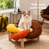 Flower-Shaped Cat & Small Dog Bed with Removable Cover and Stand