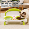 Raised Ceramic Double Pet Bowl Set