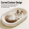 Oval Cat Scratcher with Integrated Lounge Bed