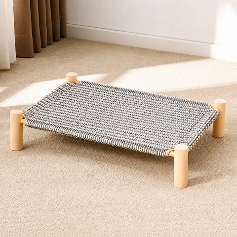 Washable Hammock-Style Cat Bed with Scratch Pad
