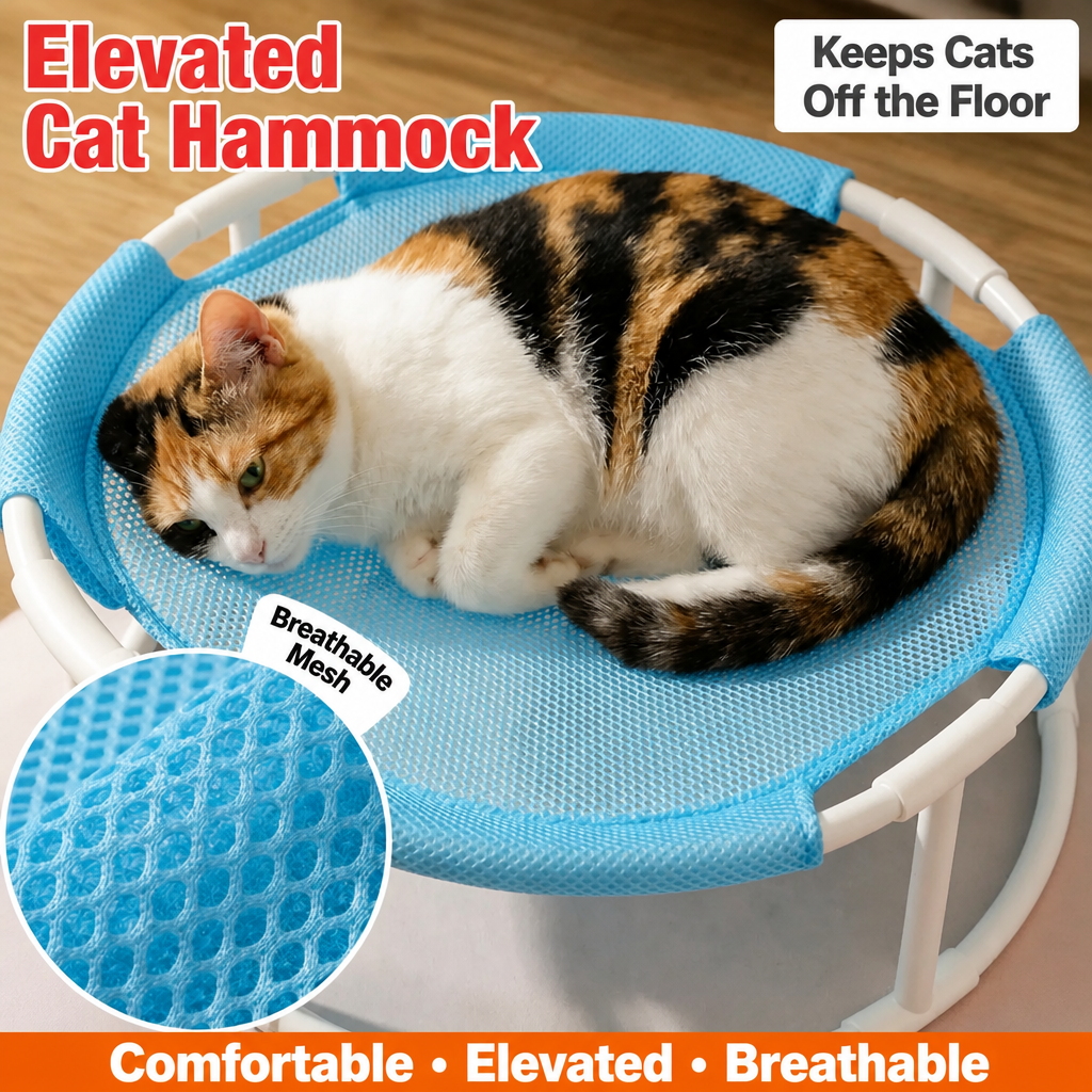 Round Elevated Hammock-Style Pet Bed | The Pet Edit