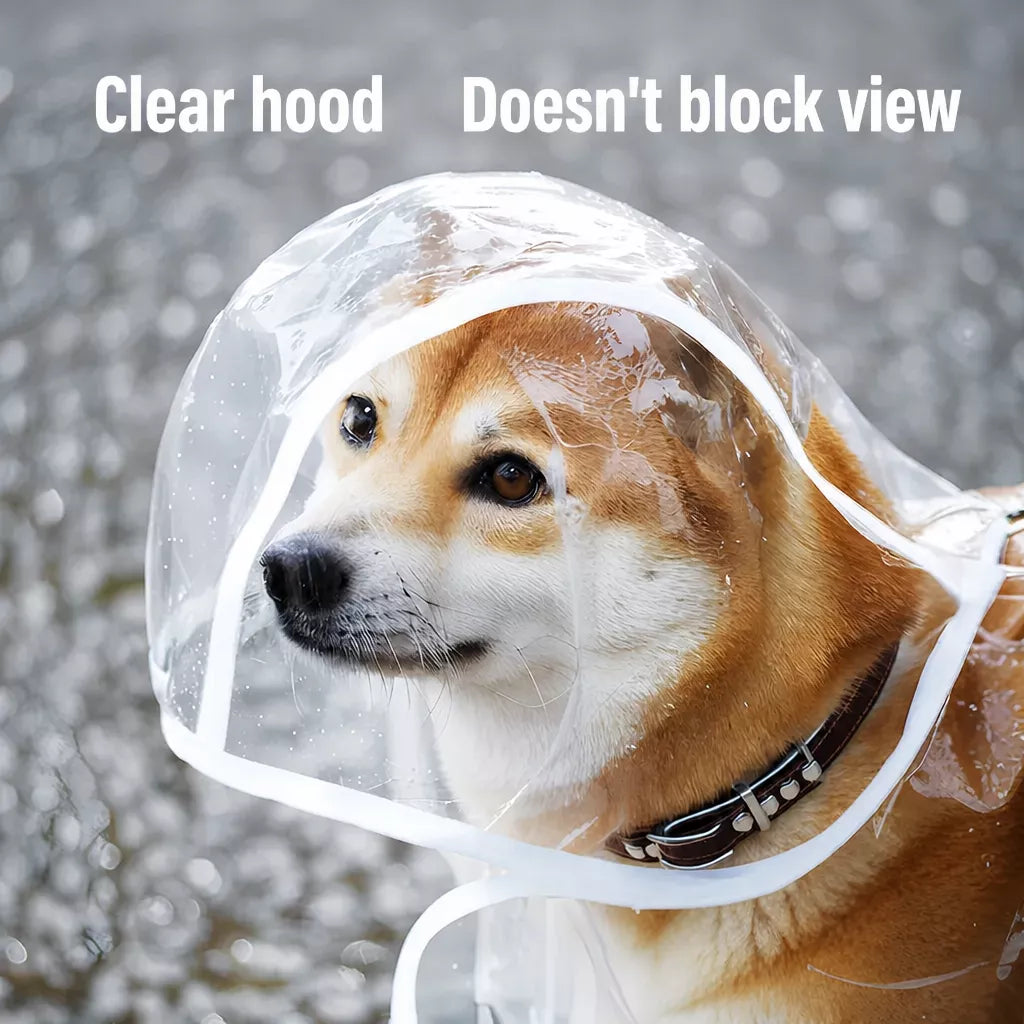 Dog Rain Poncho with Belly Coverage