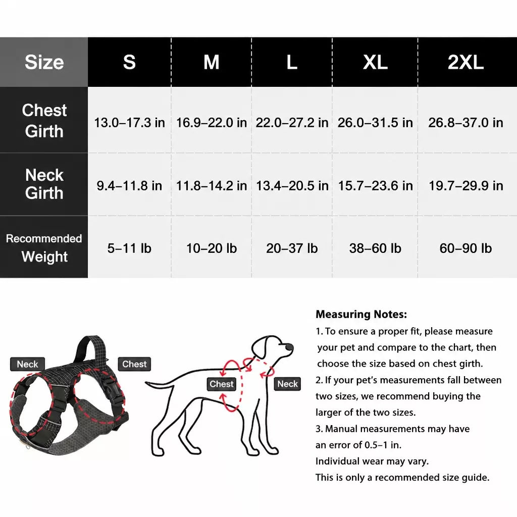 Adjustable Nylon Vest-Style Dog Harness with Matching Leash