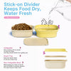 Collapsible Double Pet Bowl with Treat Tray