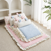Cotton-Linen Cooling Pet Mat with Bunny-Ear Pillow - p-00104