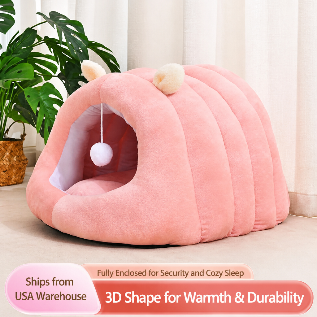 Semi-Enclosed Tunnel Cat Bed