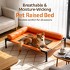 Elevated Faux Leather Pet Bed - p-00149