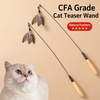 Interactive Feather Cat Toy Wand - p-00053