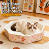 Petal-Style Corrugated Cardboard Cat Scratcher Bed