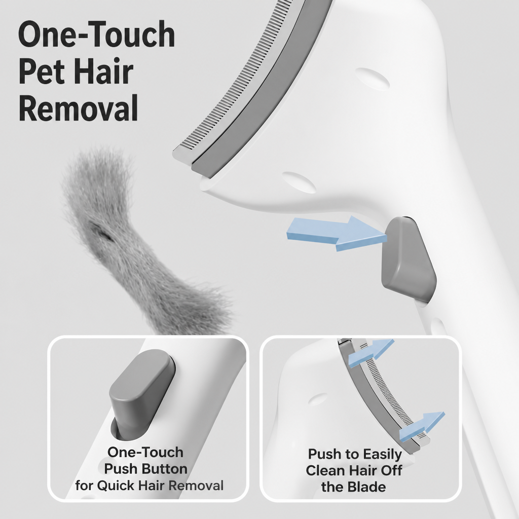 Curved-Tooth Thinning Comb for Cats & Dogs