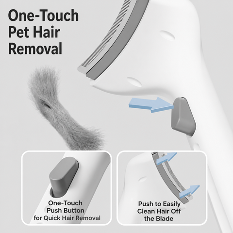 Curved-Tooth Thinning Comb for Cats & Dogs