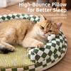 Round Cat Bed with Removable Mat