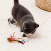 Suction Cup Cat Teaser Toy with Long Wand